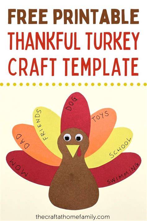 Thankful Turkey Craft Template