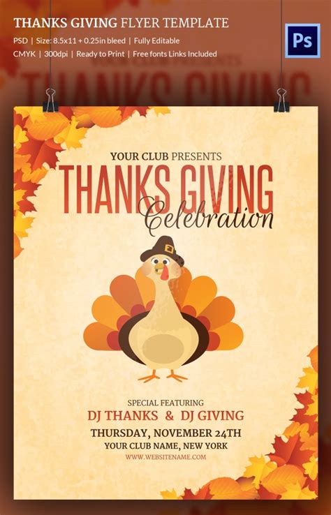 Thanksgiving Flyer Template Free Download
