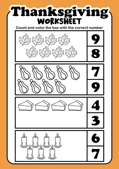 Thanksgiving Free Printable Worksheets