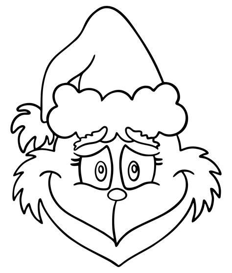 The Grinch Face Template
