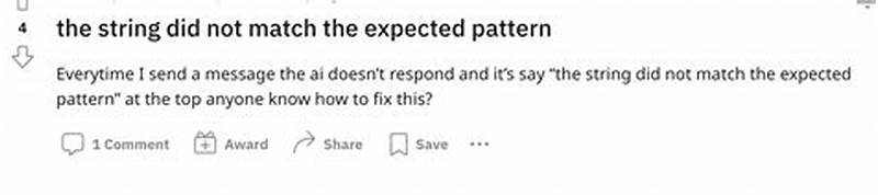 The String Did Not Match Expected Pattern