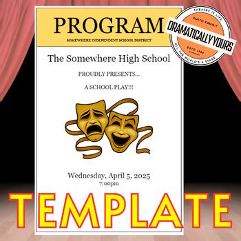 Theatrical Program Template
