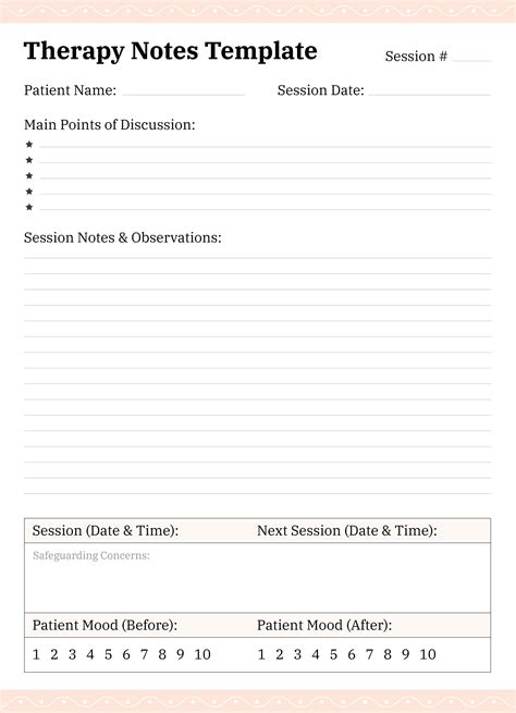 Therapist Notes Template