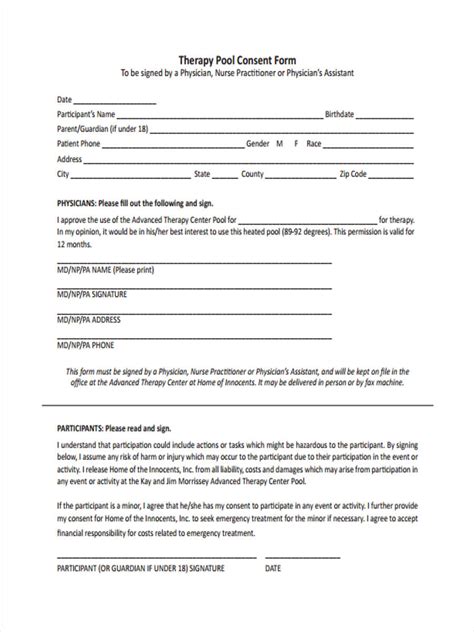 Therapy Consent Form Template