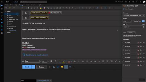 Three Dot Menu Scheduling Poll