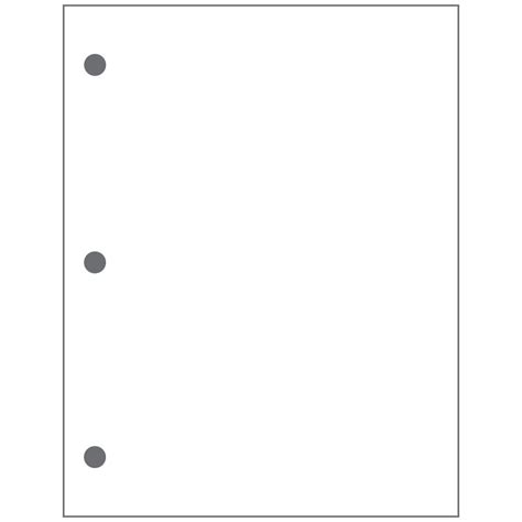 Three Hole Punch Template