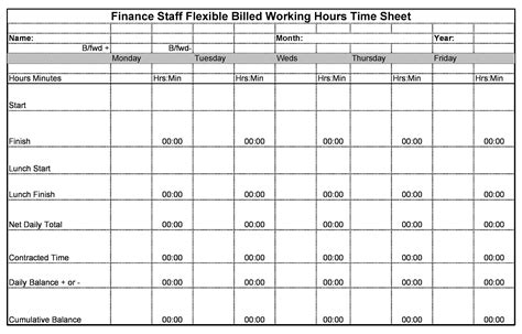 Time Tracker Spreadsheet Template