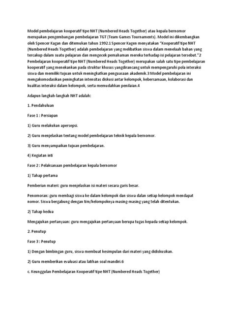 Tips Implementasi Model Pembelajaran NHT yang Efektif