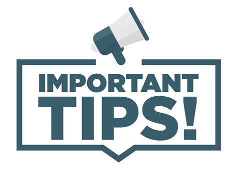 Tips Important