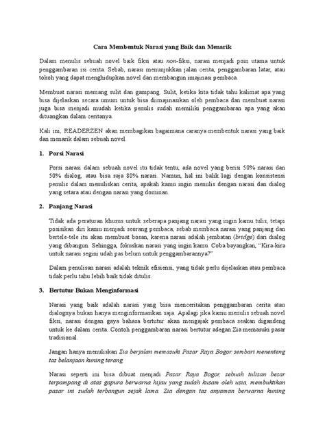 Tips Membuat Narasi