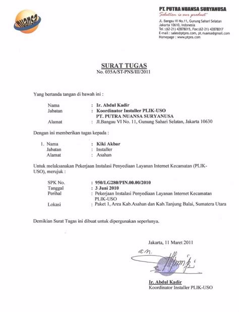 Tips Membuat Surat Tugas