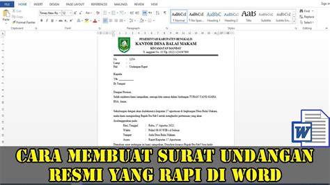 Tips Membuat Surat Undangan Resmi