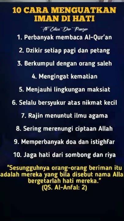 Tips Menguatkan Iman