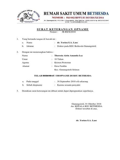 Tips Mengurus Surat Keterangan Opname