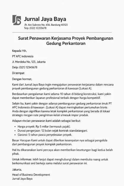 Tips Menulis Surat Penawaran
