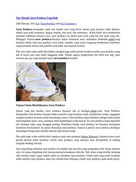 Tips Menulis Surat yang Baik