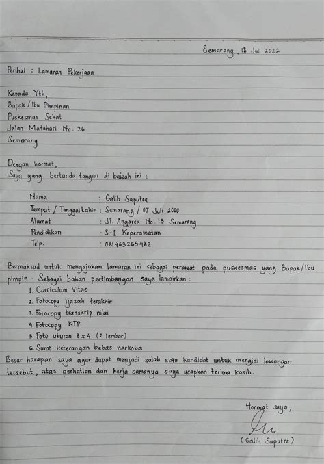 Tips Surat Lamaran
