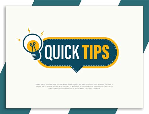 Tips and tricks banner