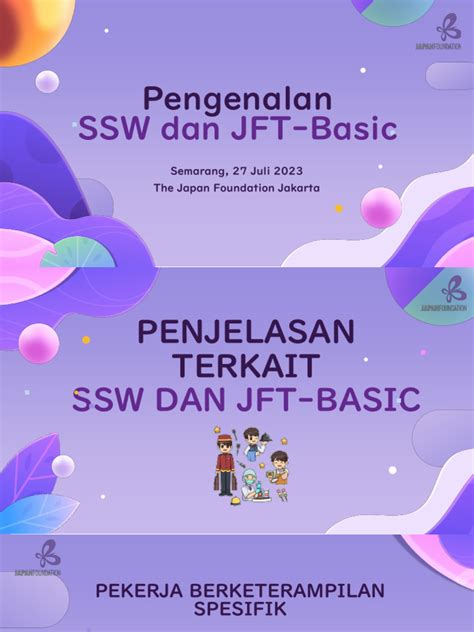 Tips for JFT and SSW