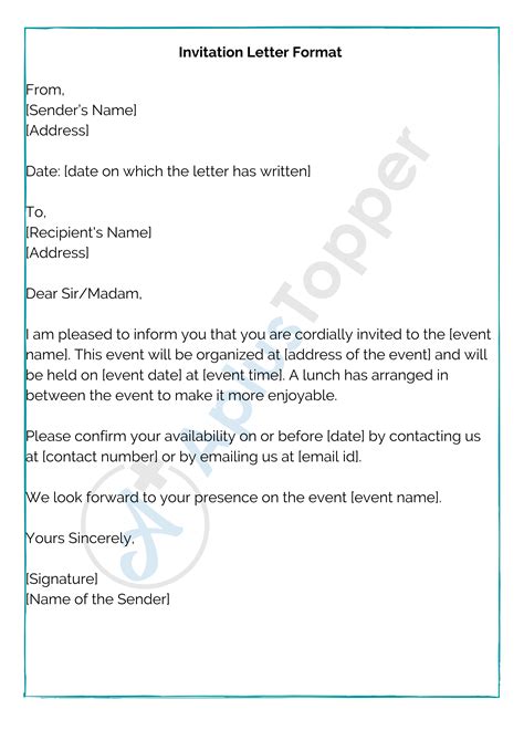 Tips for Formal Invitation Letter