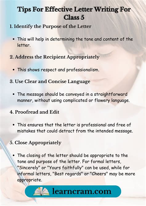 Tips for letter