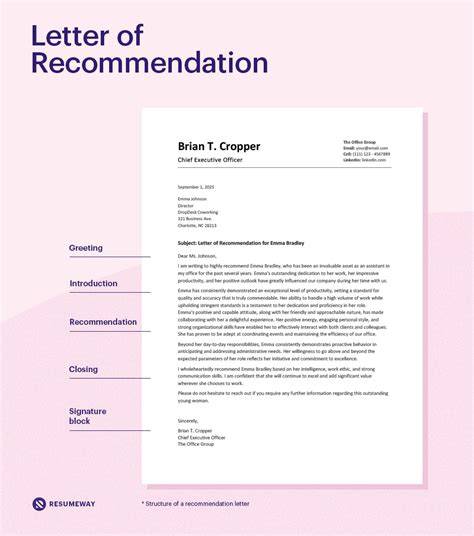 Tips for writing recommendation letter