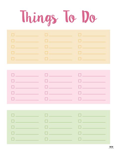 To Do List Printables