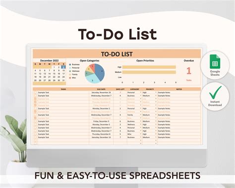 To Do List Template Google Sheets