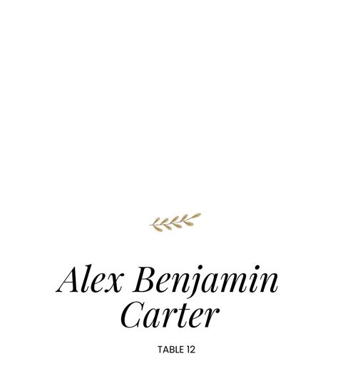 To From Card Template