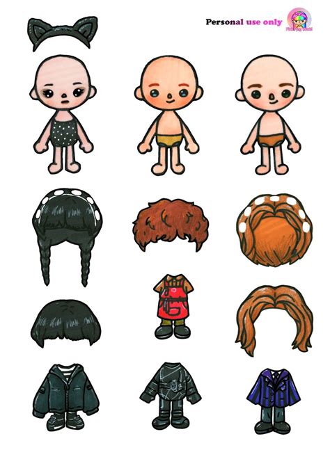 Toca Boca Paper Dolls Printable