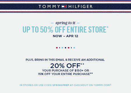 Tommy Hilfiger Outlet Store Printable Coupon