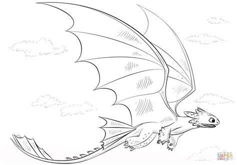Toothless Dragon Coloring Pages Printable