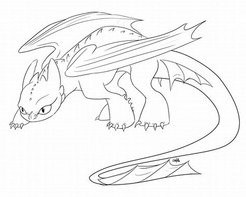 Toothless Printable Coloring Pages