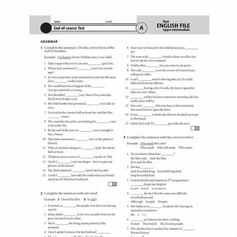 Topic 5 Assessment Form A Answer Key