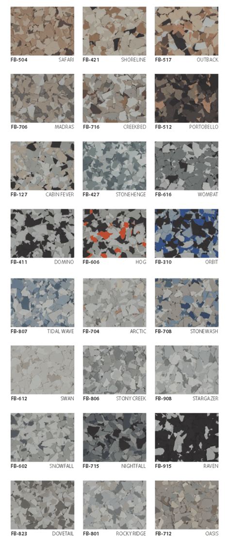 Torginol Flake Color Chart