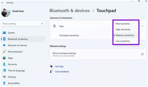 Touchpad Sensitivity Settings Windows 11