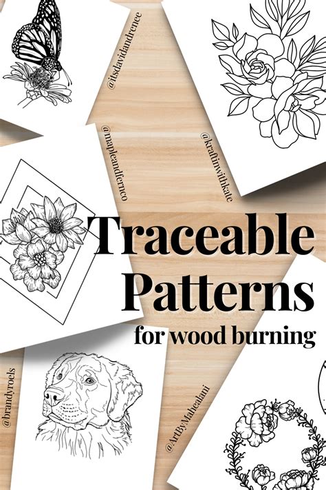 Traceable Wood Burning Templates