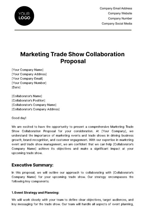 Trade Proposal Template