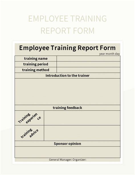 Training Report Template