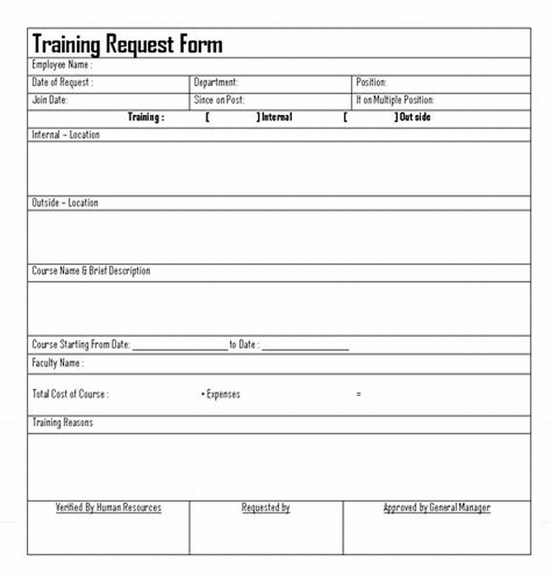 Training Request Form Sample