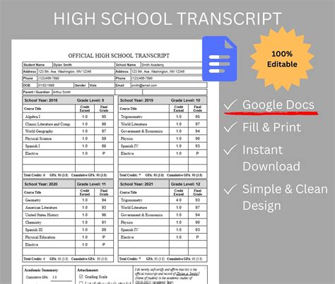 Transcript Template Google Docs
