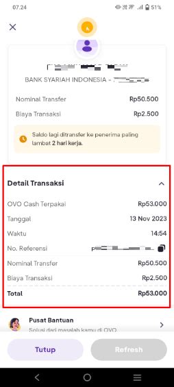 Transfer OVO ke Bank