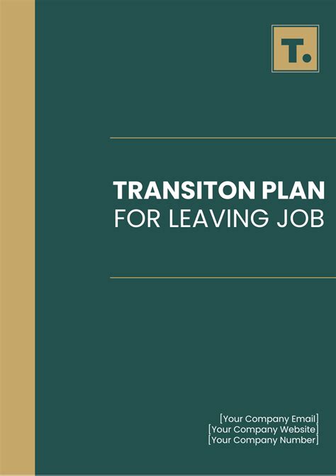 Transition Plan For Leaving Job Template