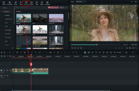 Transition dan Efek Timeline