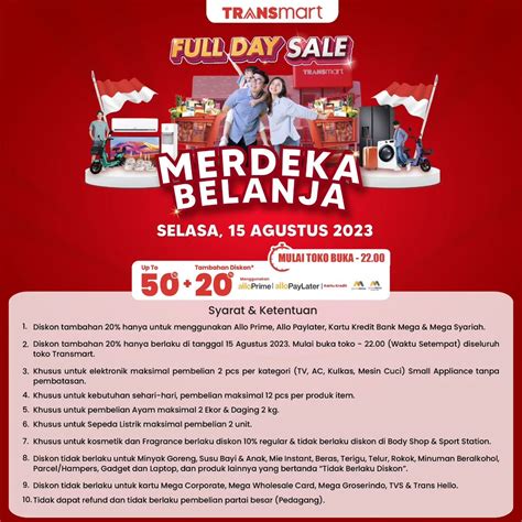 Promo Transmart Full Day Sale HUT RI