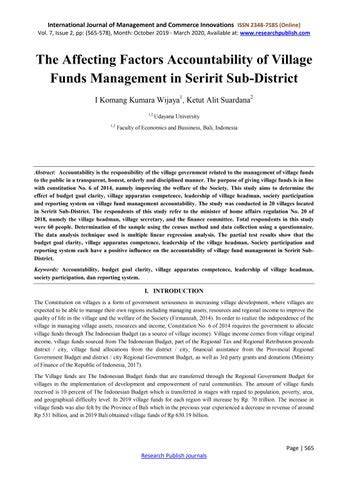 Transparent Village Funds