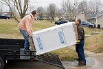 Transporting a Refrigerator On an Open Trailer