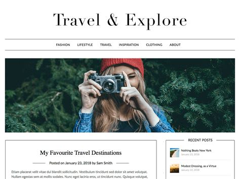 Travel Blog Theme