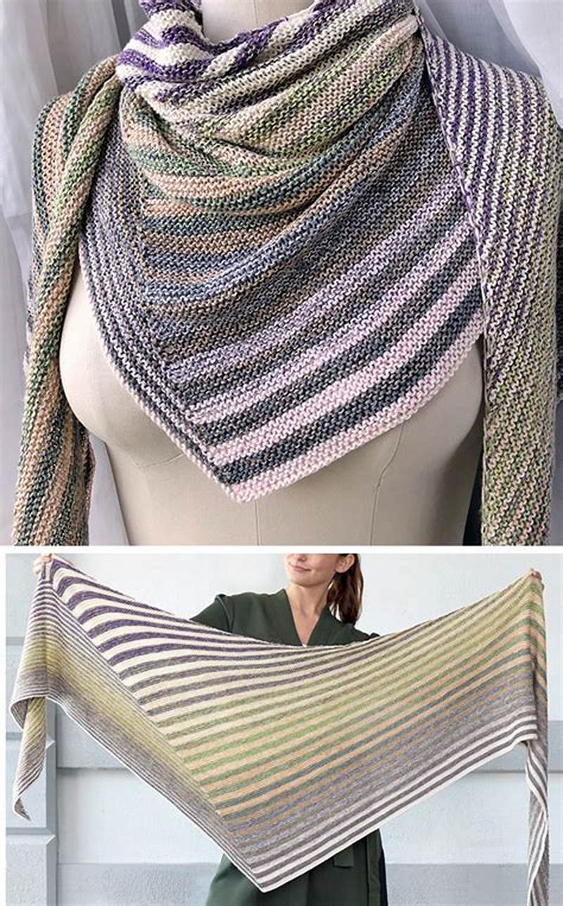 Triangular Shawl Knit Pattern