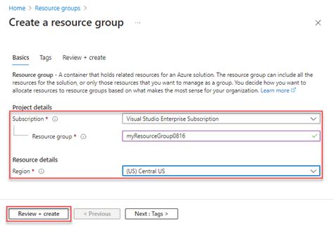 Troubleshooting Azure Resource Group Creation & Deployment in Visual Studio